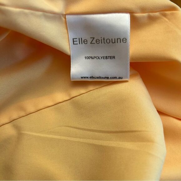 Elle Zeitoune One Shoulder Yellow Mini Dress Size Large - Picture 7 of 8